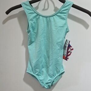Aqua Sleeveless Leotard